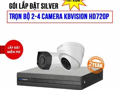 Trọn bộ 2-4 camera Kbvision HD720P cho gia đình (SILVER K42019-1) giá tốt!