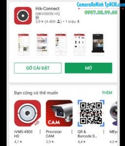 Hướng dẫn cài đặt phần mềm hik-connect trên điện thoại